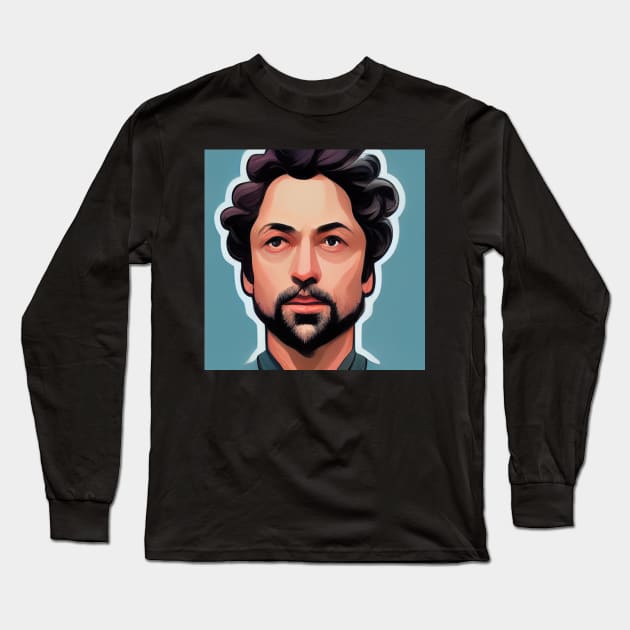 Sergey Brin | Comics Style Long Sleeve T-Shirt by ComicsFactory